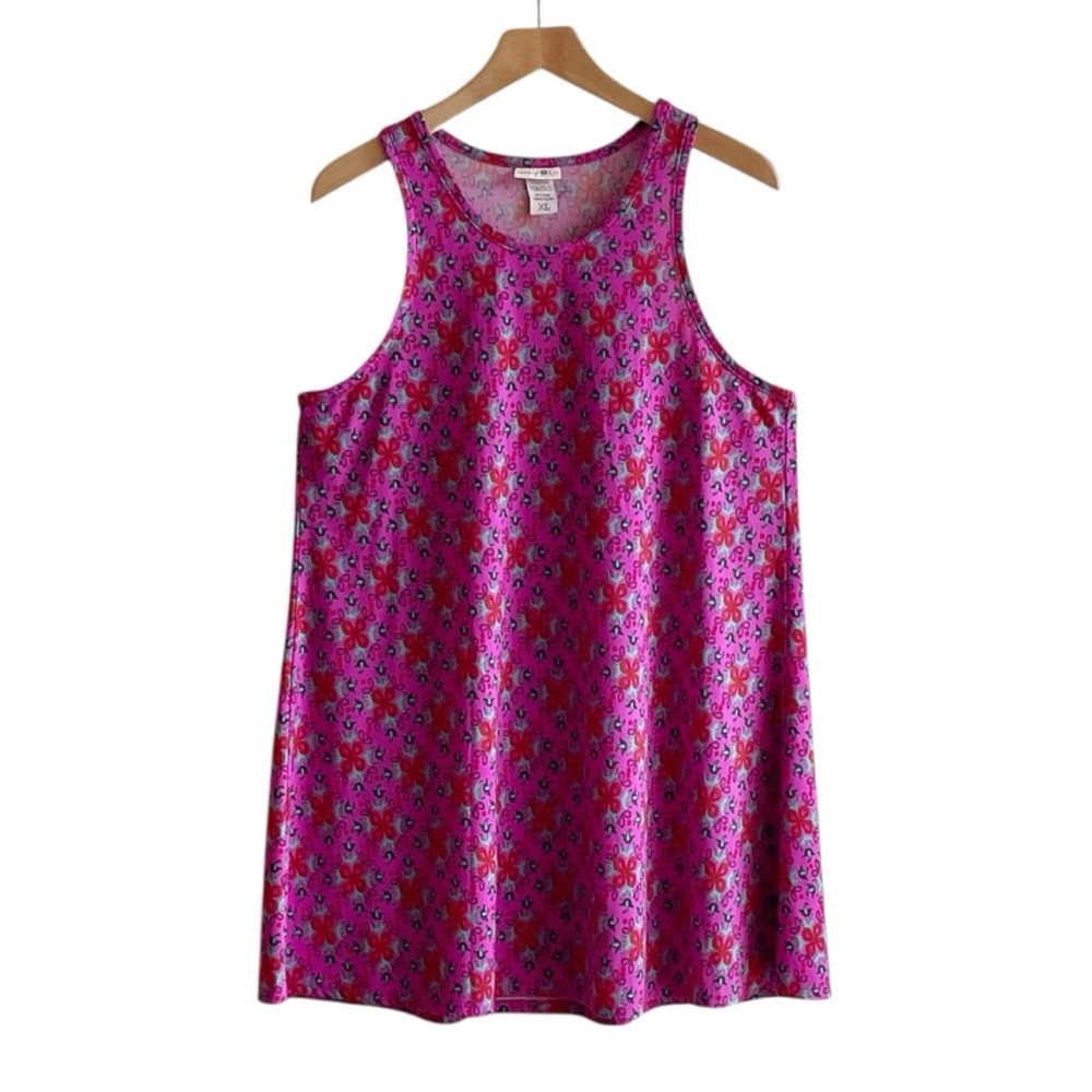 NATURAL LIFE Pink Floral Swing Tank Dress